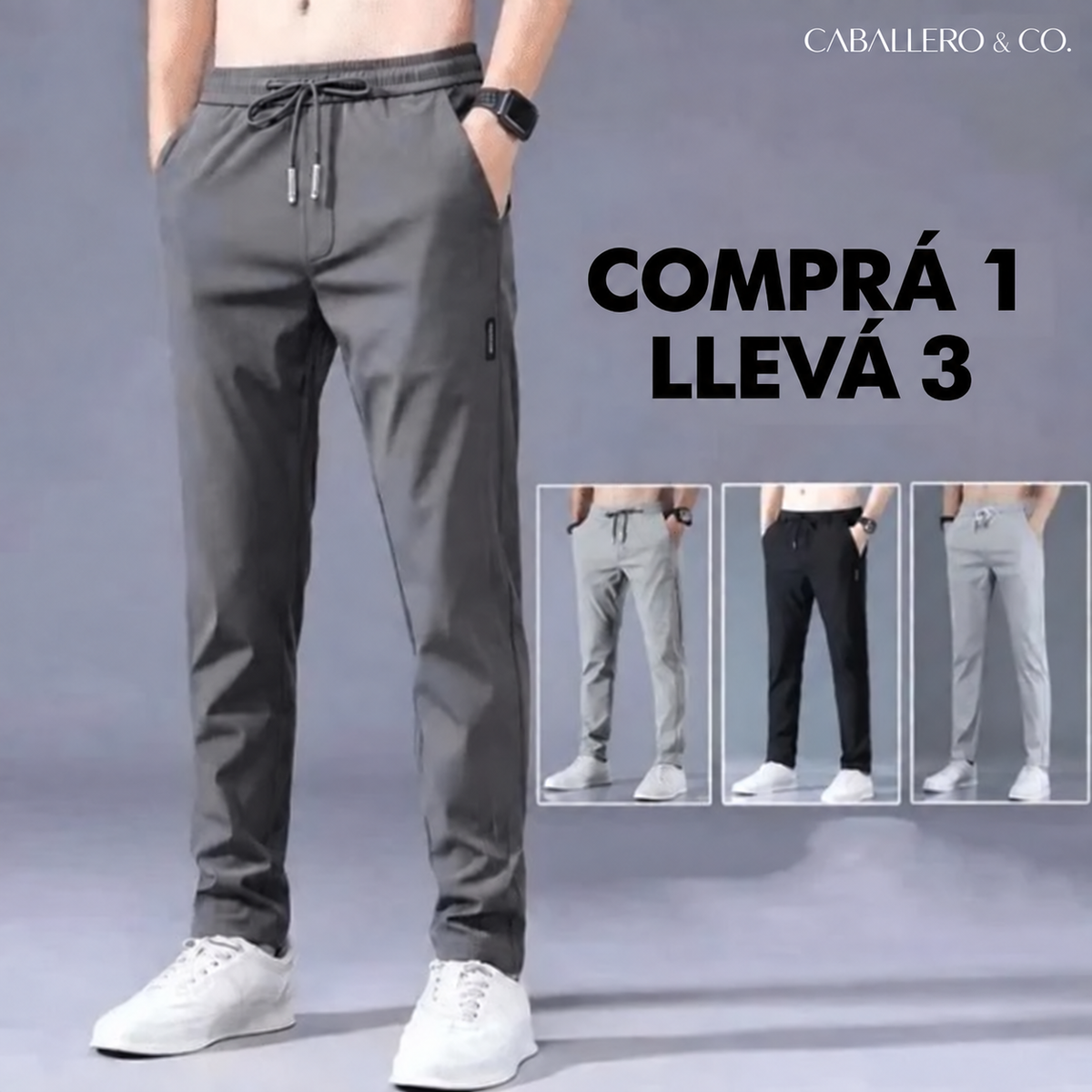 [COMPRÁ 1 Y LLEVÁ 3] Pantalón Ultra Cómodo de Hombre con Calce Recto y Tela Elastizada + 2 Remeras Básicas de Regalo